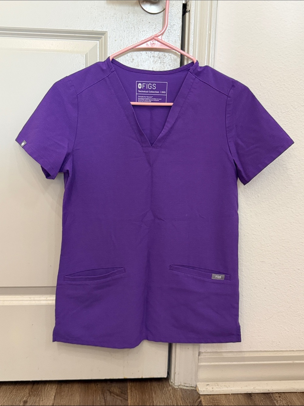Figs Purple V-Neck Women’s Scrub Set-Top & Bottoms